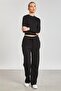 Women's Long Sleeve Modal Two-Piece Set - Black - 2