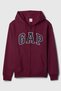 Logo Relaxed Fleece Men's Burgundy Zippered Sweatshirt - 2