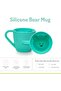 Silicone Bear Mug - Cup for Hot and Cold Beverages - Reusable Silicone Drinking Cup (Blue - 1 - 3
