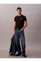 Men's Crew Neck Slim Fit Short Sleeve Cotton Black T-Shirt Lv04Rc272G-Ub1 - 2