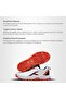 HyperDrive Cricket Shoes White/Navy/Orange 7 UK | TerraSpike Rubber Studs Unisex - 4