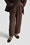 Elastic Waist Pleated Trousers 25Kd9005 Brown - 4
