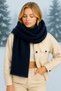 Women's Black Square Patterned Thick Winter Shal – Oversize Shawl