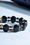 Certified Tourmaline Tiger Eye Hematite Natural Stone Bracelet - 5