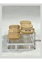 Glass Spice Jar Set with Bamboo Lids – Set of 6 Square Jars with Stands, Kitchen Organizer - 2