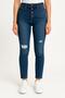 Women’s High-Waist Skinny Jeans for Ladies – Slim Fit Stretch Denim with Distressed Detail - 2