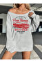 Women's Stay Wild Printed Boat Neck Sweatshirt - 3
