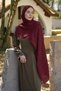 Welness Logo Pattern Shawl - Burgundy - 2