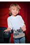 Boy's Motorcycle Printed Long Sleeve T-Shirt White 4094 - 2