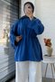 Basic Summer Tunic with Layered Sleeves – Cobalt Blue - 6