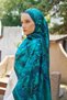 Inspired Marin Pattern Shawl - Petrol - 4