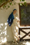 Inspired Gradient Pattern Shawl - Blue - 4