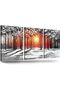 Abstract Forest Red & Gray Wall Art – 3 Piece Canvas Set 30x40 cm