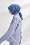 Premium Twill Silk Scarf - Dark Denim Blue - 3