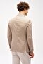Men's Beige Slim Fit / Narrow Fit Wide Swallowtail Jacket - 6