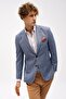Men's Blue Bar (4 Drop) / Wide Fit Mono Collar Jacket - 3