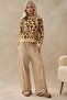 Leopard Patterned Round Neck Sweater - 2