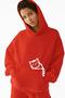 3-Ply Combed Cotton Cat Printed Unisex Hooded Sweatshirt