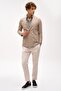 Men's Beige Slim Fit / Narrow Fit Wide Swallowtail Jacket - 4