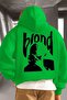 3-Ply Combed Cotton Blonde Printed Unisex Hooded Sweatshirt