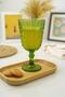 Allegra Dark Green Goblet Glass - 450 ml Single Acrylic Material - Not Glass Shatter-Resistant - 2
