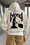 3-Ply Combed Cotton Blonde Printed Unisex Hooded Sweatshirt