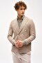 Men's Beige Slim Fit / Narrow Fit Wide Swallowtail Jacket