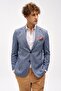 Men's Blue Bar (4 Drop) / Wide Fit Mono Collar Jacket