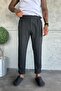 Men's Boyfriend Fit Pleated Double-Legged Smoked Fabric Trousers Ke-1054