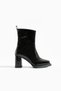 Women's Black Leather Thick Heeled Boots – Comfortable Orthopedic Model for Stylish Winter Casual Office Outfits - 5