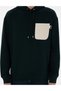Dark Green Steel Knitted Comfort Fit Hooded Sweatshirt 50290615-Vr055 - 6