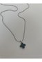 Clover Figure Smoked Color 316L Silver Steel Necklace 60cm