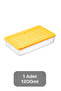 1 Piece Microwave Compatible Storage Container - Organizer Food Storage Container 1200 ml Yellow - 2