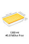 1 Piece Microwave Compatible Storage Container - Organizer Food Storage Container 1200 ml Yellow - 3