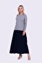 Knitted tunic with tight sleeves gray