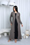 Blazer Design Tie Sleeves Abaya