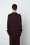 Women's Burgundy Color Patterned Gold Button Detailed Oversize Cut Shirt - 5
