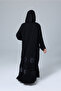 Floral Applique Elegant Plain Abaya - 3
