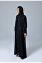 Open Blazer Neck Blue Prints Abaya - 2