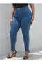 Women's Classic Plus Size Skinny Fit High Waist Full Lycra Soft Wear Jean Big Size - 5