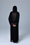 Crystal Lace Sleeves and Sides Abaya - 5