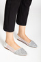 Women's Silver Small Stone Mesh Ballerina M006 - 2