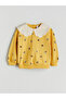 Baby Collar Floral Printed Girl's Sweatshirt - 3