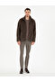 Brown Regular Fit Full Zip Plush Cardigan 50292214-Vr029 - 4
