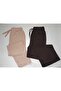 2-Piece Women's Single-Layer Modal Wide-Leg Sweatpants & Cotton Pajama Bottoms - 3