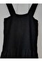 Dress with Gathered Bust and Waist, Lycra, A-Line, 95% Cotton, Long Strap - 6