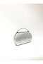Silver Color Laser Fabric Stylish Evening Dress Clutch Portfolio Chain Strap Handheld Wedding Engagement Night Shoulder Bag - 3