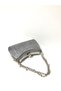 Platinum Color Laser Fabric Wavy Glitter Black Evening Dress Clutch Chain Strap Handheld Wedding Engagement Evening Bag - 4