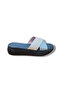 Genuine Leather Cross-Strapped High Sole Slippers - 2
