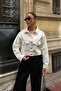 Women's White Double Pocket Denim Crop Jacket - 2